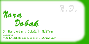 nora dobak business card
